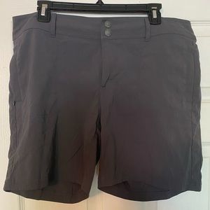 Prana Grey Nylon Hiking Shorts